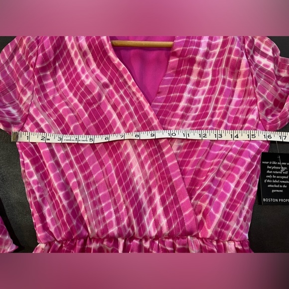 Boston Proper Womens Pink Long Bell Sleeves Lined Mini Dress XXS NWT - Picture 9 of 11